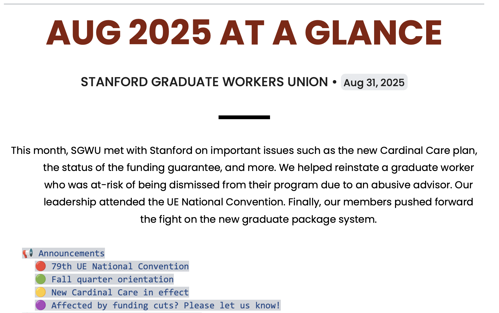 August 2025 Newsletter thumbnail